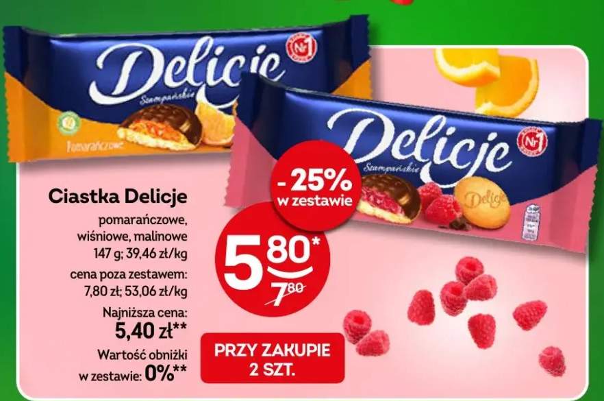 Ciastka pomarańczowe, wiśniowe, malinowe