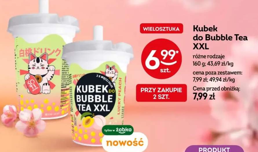 Kubek do Bubble Tea XXL różne rodzaje
