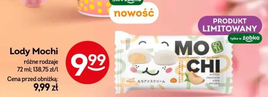 Lody Mochi różne rodzaje