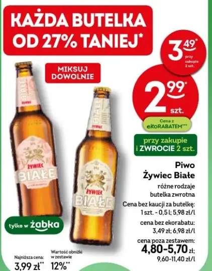 Piwo Białe butelka zwrotna