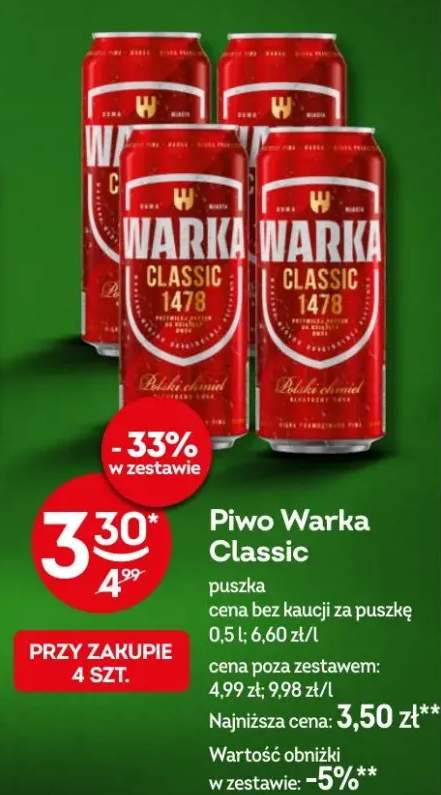 Piwo Warka Classic