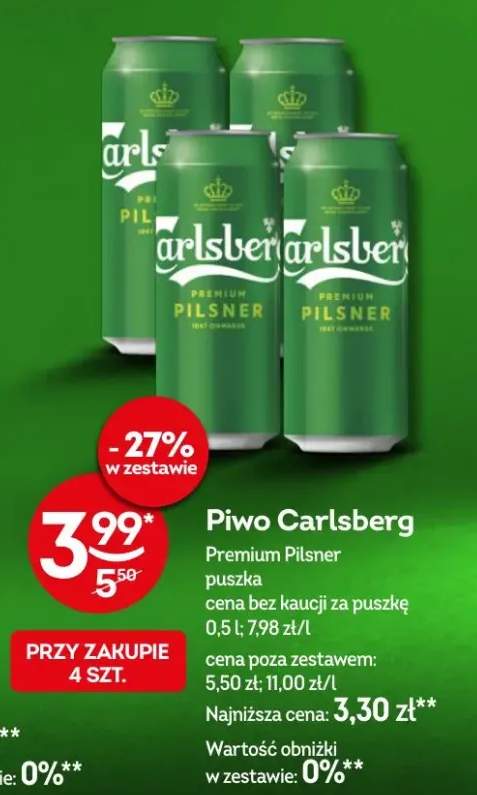 Piwo Carlsberg Premium Pilsner
