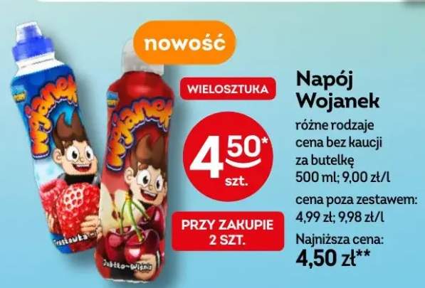 Napój Wojanek różne rodzaje