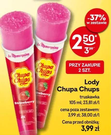 Lody Chupa Chups truskawka