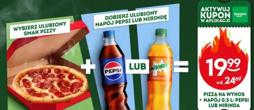 Pizza na wynos + napój Pepsi lub Mirinda