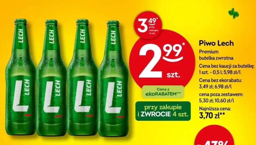 Piwo premium butelka zwrotna