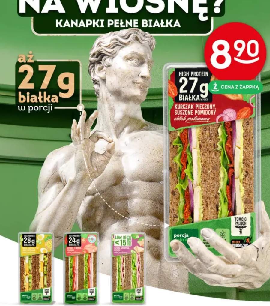 Kanapka kurczak pieczony, suszone pomidory