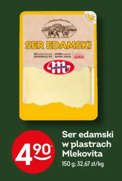 Ser edamski w plastrach Mlekovita