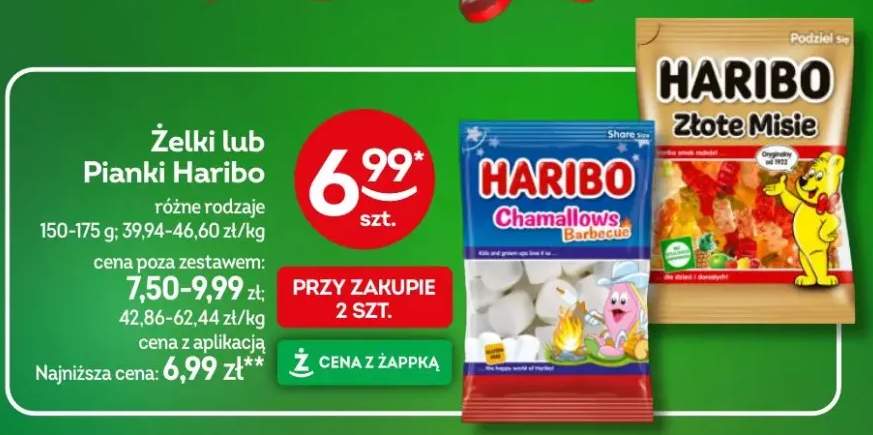 Żelki lub pianki haribo różne rodzaje