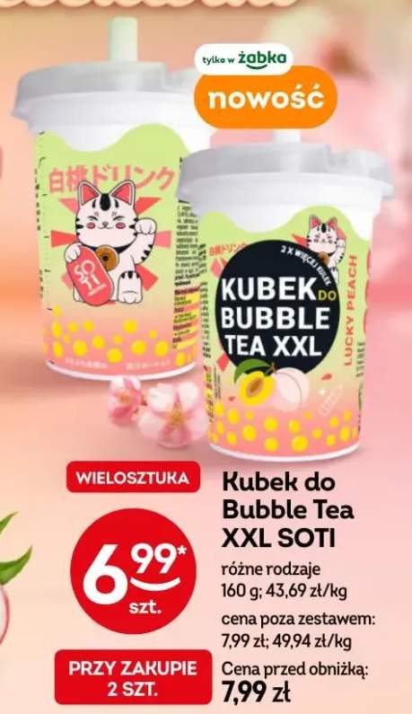 Kubek do Bubble Tea XXL SOTI różne rodzaje