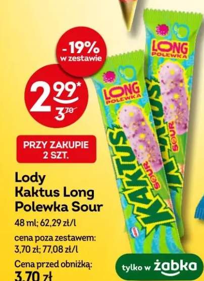 Lody kaktus long polewka sour