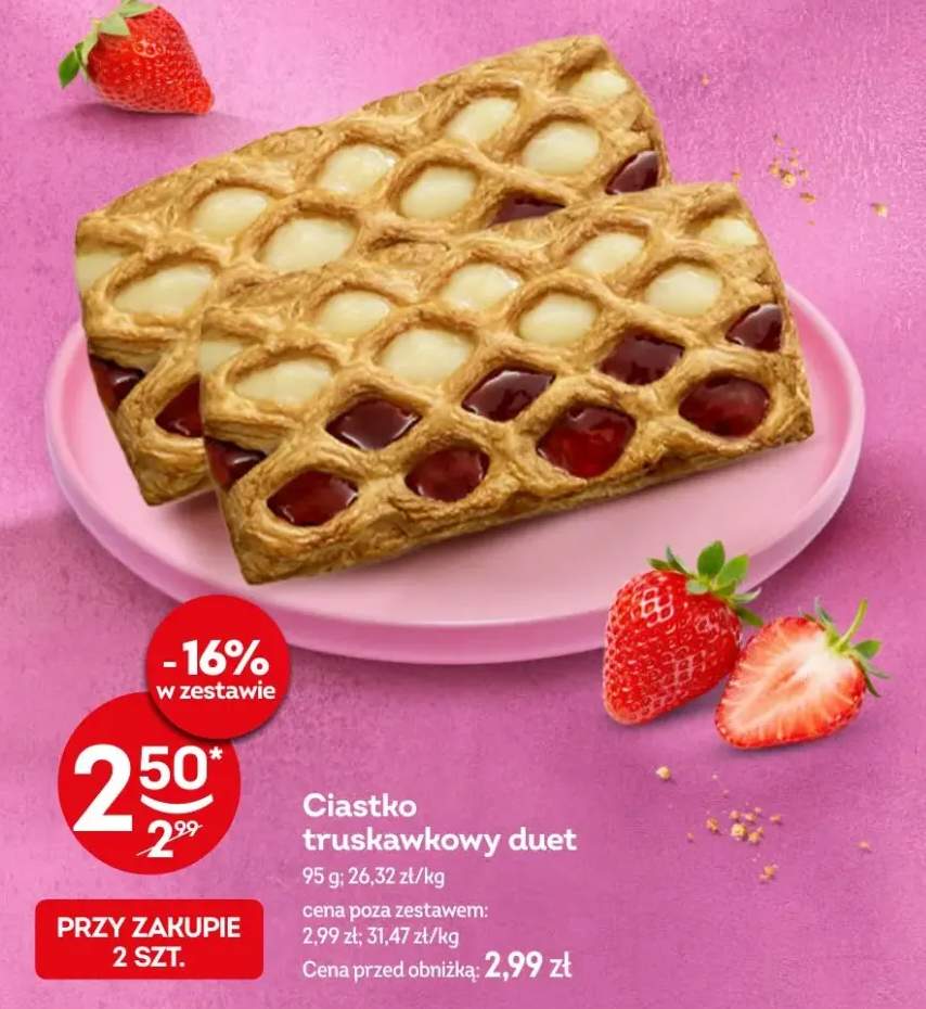 Ciastko truskawkowy duet