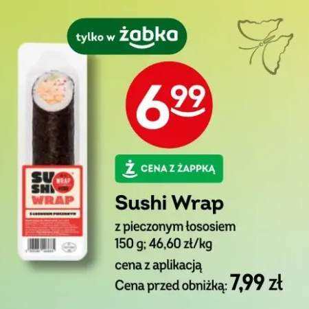 Sushi wrap z pieczonym łososiem