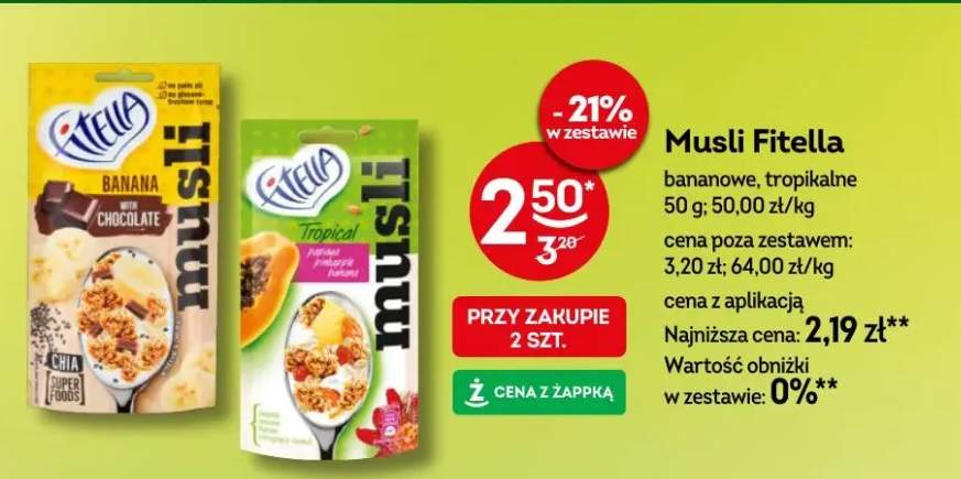 Musli Fitella bananowe, tropikalne