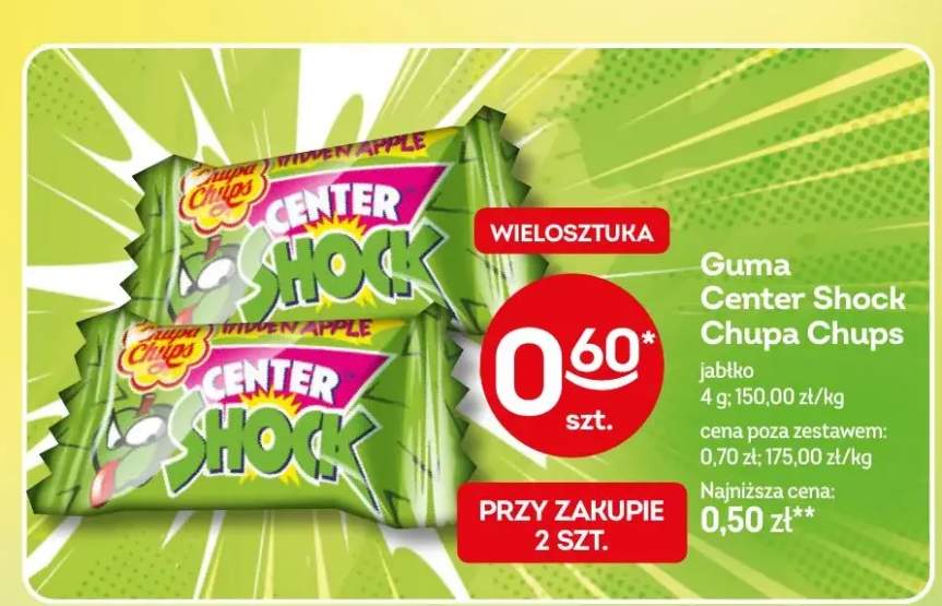 Guma Center Shock Chupa Chups jabłko