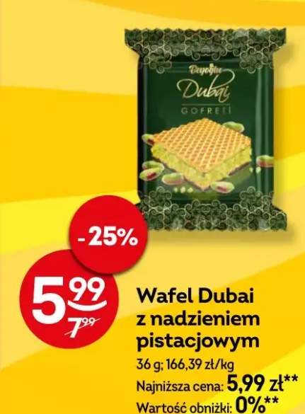 Wafel Dubai z nadzieniem pistacjowym