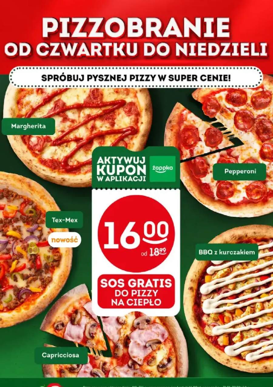 Pizza na wynos Żabka Capricciosa