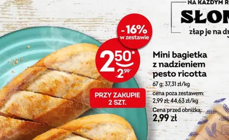 Mini bagietka z nadzieniem pesto ricotta Żabka