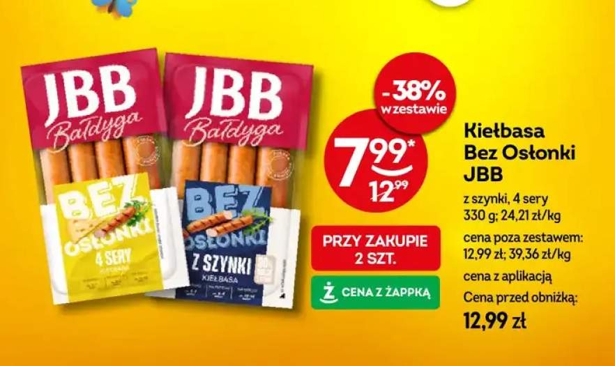Kiełbasa Bez Osłonki JBB 4 sery