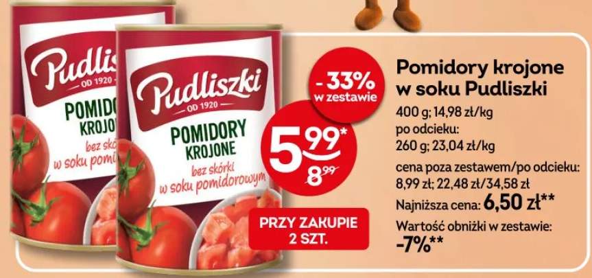 Pomidory krojone w soku Pudliszki