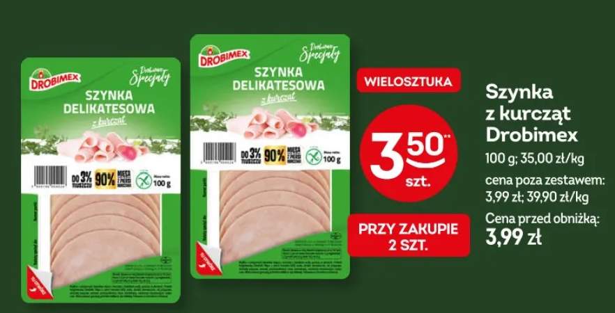 Szynka delikatesowa z kurcząt Drobimex wielosztuka