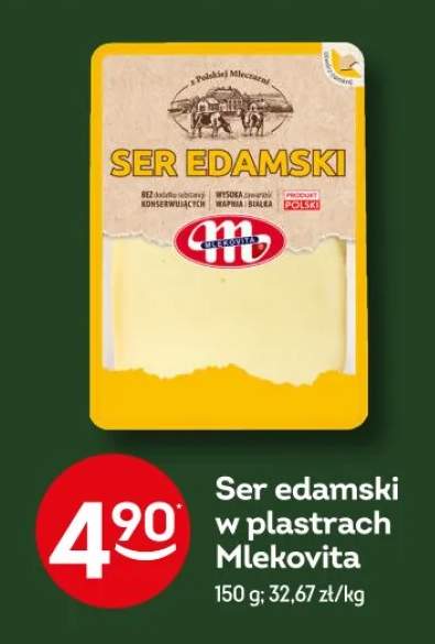 Ser edamski w plastrach Mlekovita