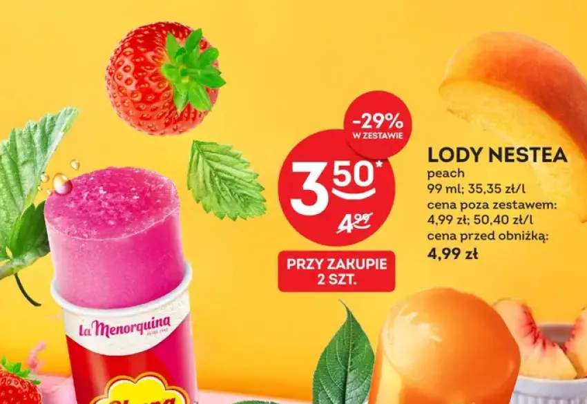 Lody Nestea peach