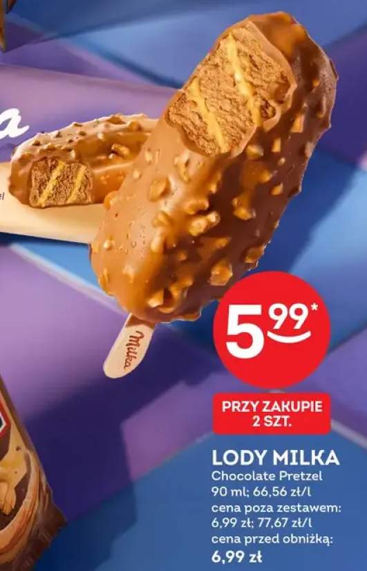 Lody Milka Chocolate Pretzel