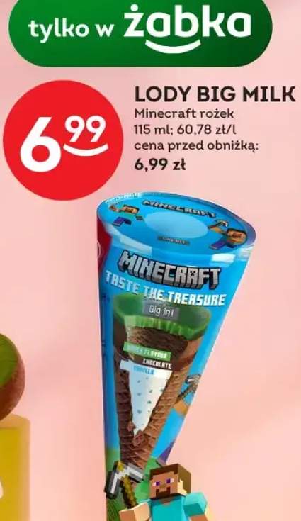 Lody Big Milk Minecraft rożek
