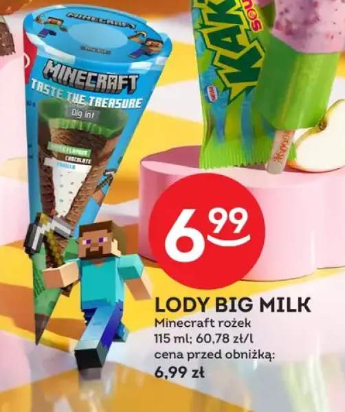 Lody Big Milk Minecraft rożek