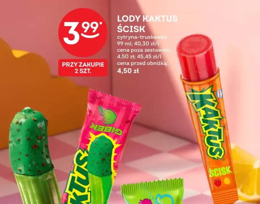 Lody Kaktus Gibek na patyku