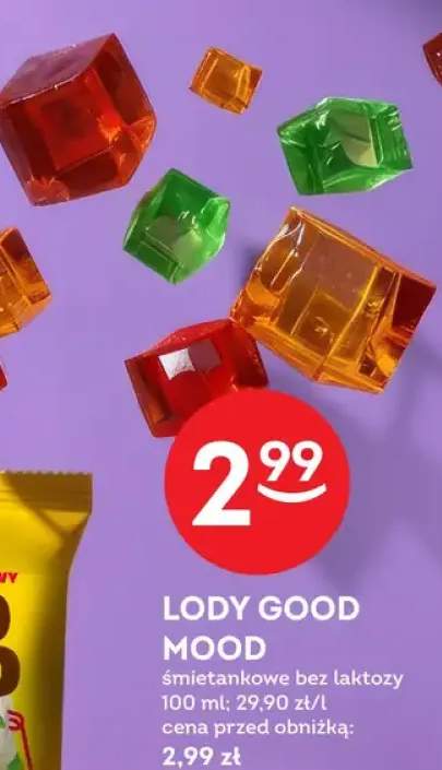 Lody Good Mood śmietankowe bez laktozy