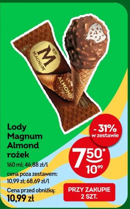 Lody Magnum Almond rożek