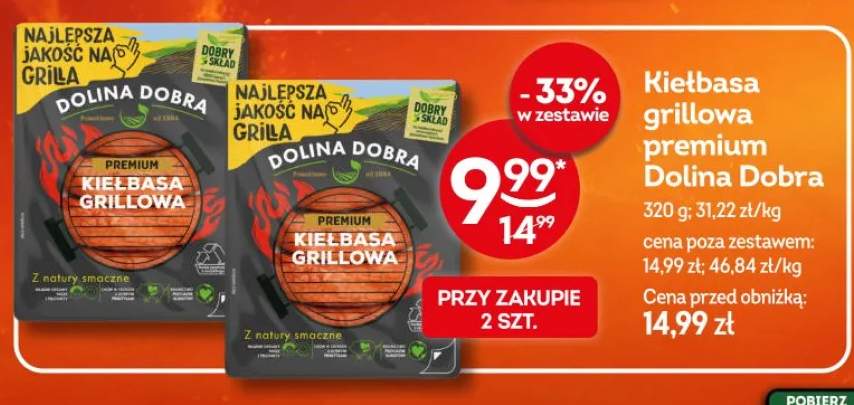 Kiełbasa grillowa premium Dolina Dobra