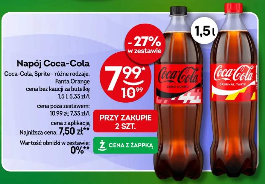 Napój Coca-Cola Zero Cukru