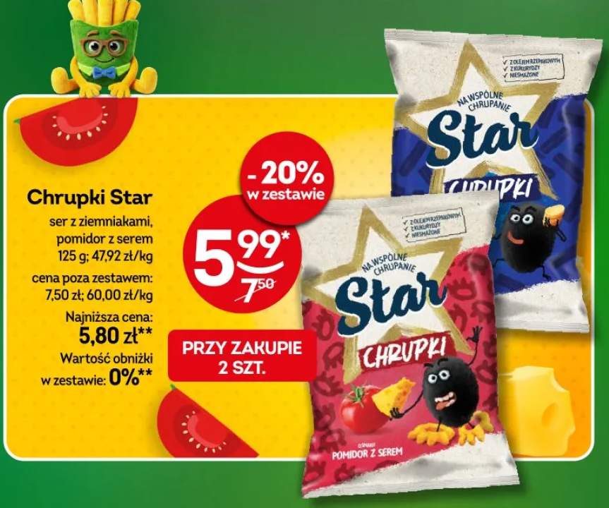 Chrupki Star pomidor z serem