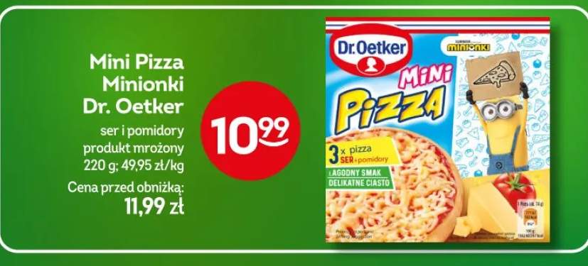 Mini Pizza Minionki Dr.Oetker ser i pomidory mrożona