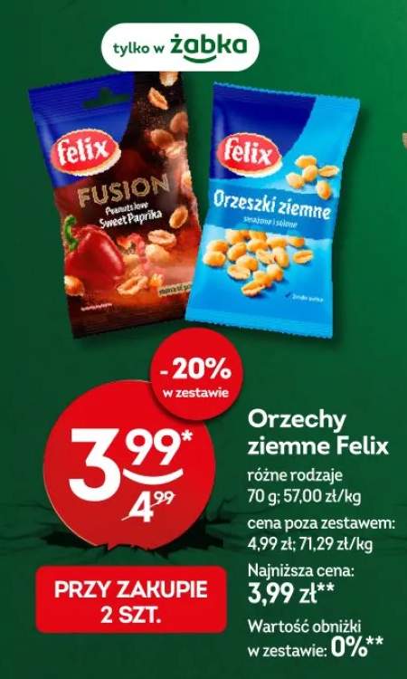 Orzeszki ziemne smażone solone Felix
