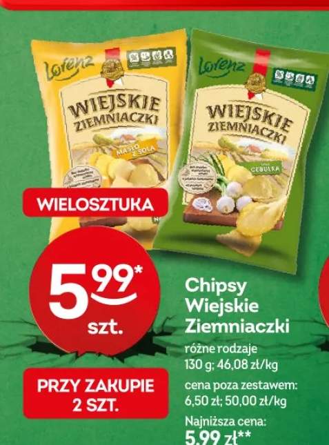 Chipsy Wiejskie Ziemniaczki Lorenz cebulka