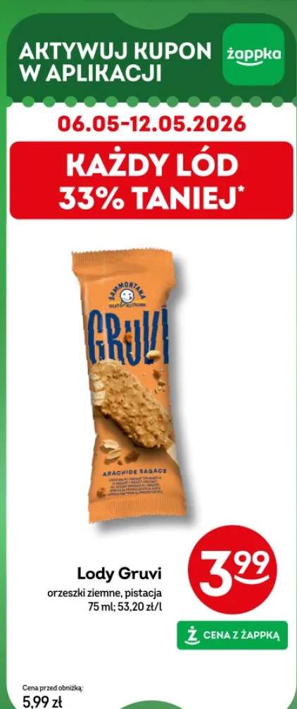 Lody Gruvi orzeszki ziemne pistacja