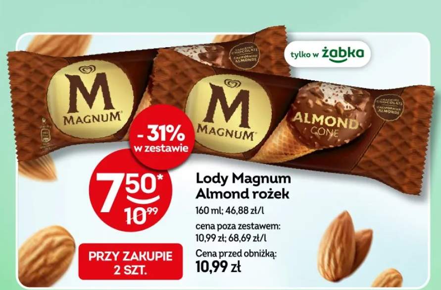 Lody Magnum Almond rożek