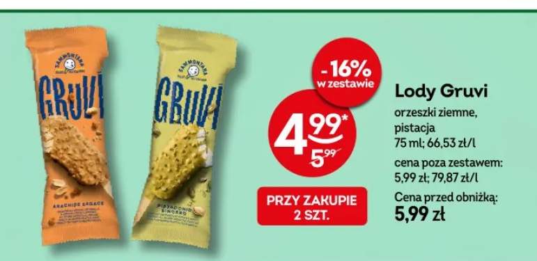 Lody Gruvi pistacja
