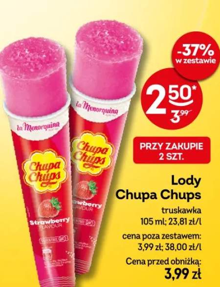 Lody Chupa Chups truskawkowe La Menorquina