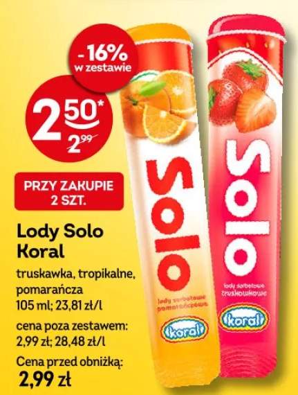 Lody Solo tropikalne Koral