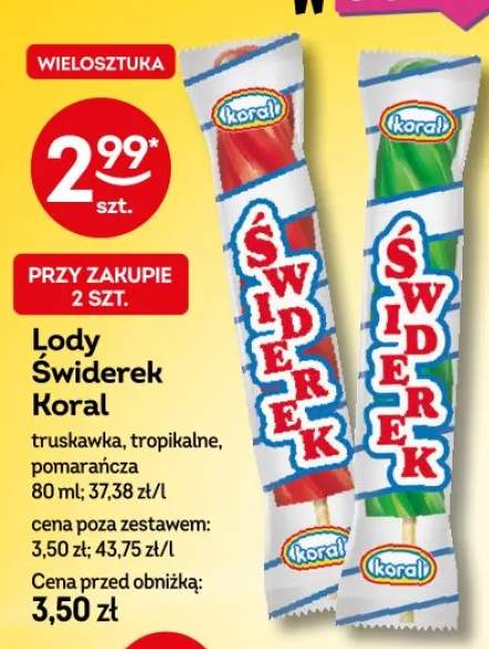 Lody Świderek tropikalny Koral