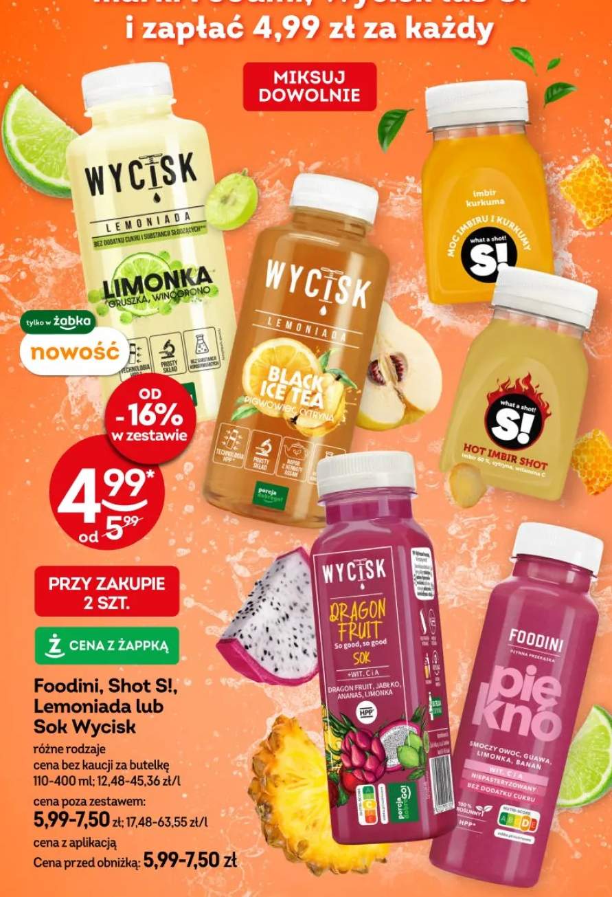Napój Foodini Piękno smoczy owoc guawa limonka banan