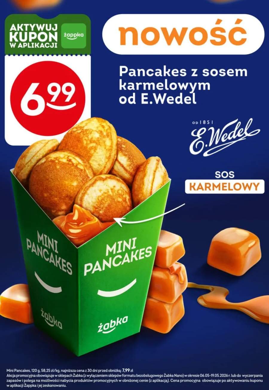 Mini Pancakes z sosem karmelowym E.Wedel