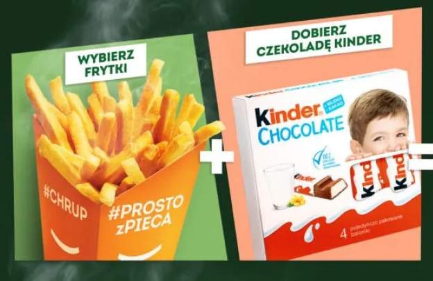 Zestaw Frytki + Czekolada Kinder Chocolate