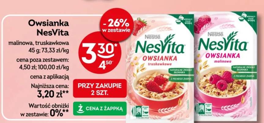 Owsianka NesVita truskawkowa Nestlé