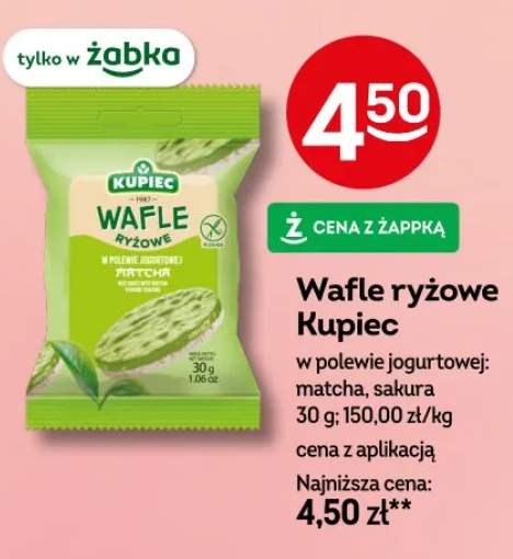Wafle ryżowe Kupiec w polewie jogurtowej matcha
